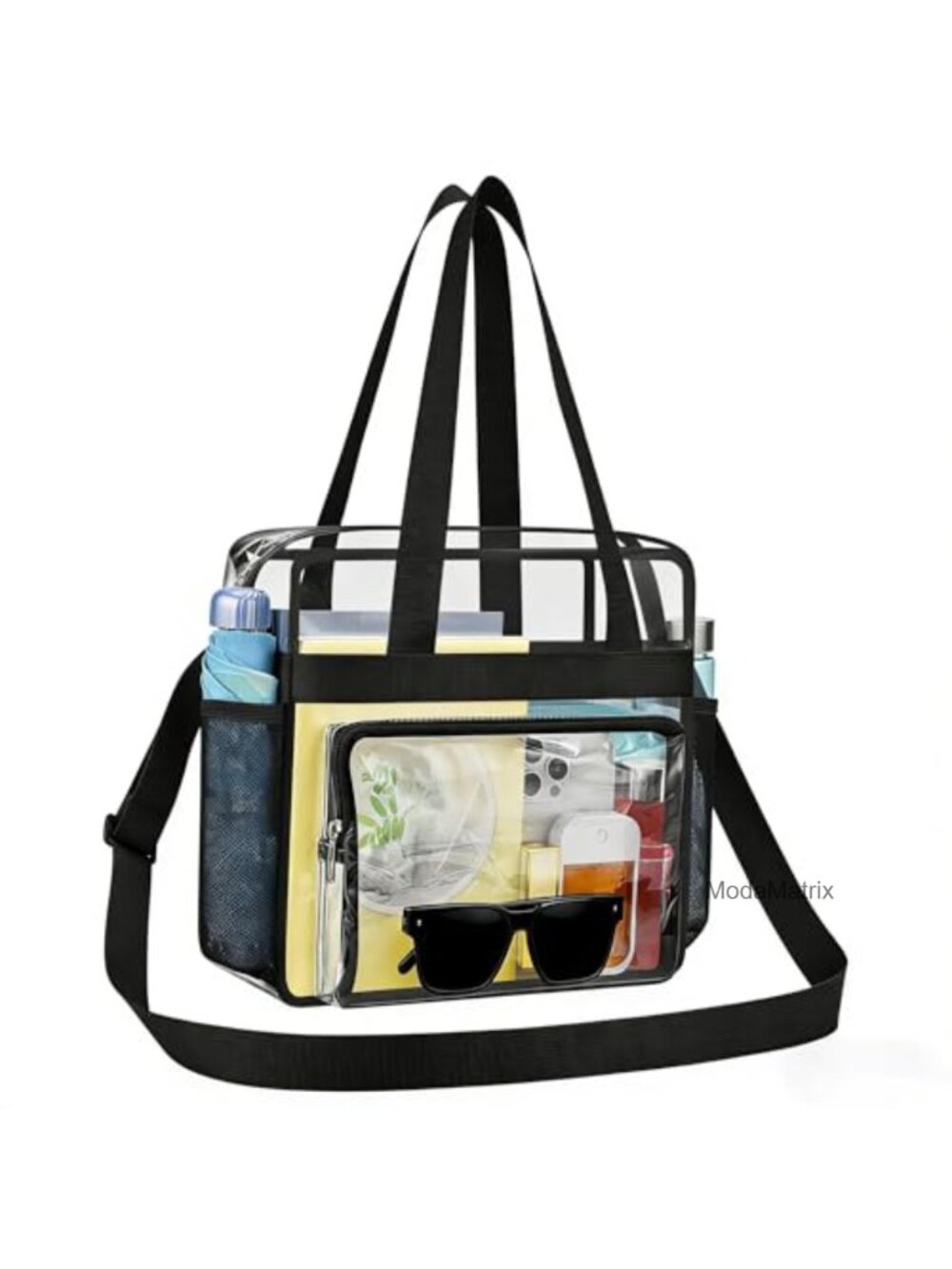 Clear Stadium Bag 12x12x6 PVC Tote Crossbody for Events